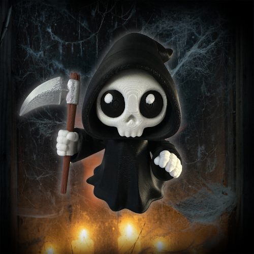 Chibi Grim Reaper Figure 💀 – Cute and Creepy Desk Companion!